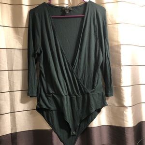 Forever21 Plus Green Bodysuit